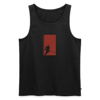Icehockey Wintersport Eishockeyspieler - Männer Premium Bio Tank Top - Schwarz - Vorne - Michal (187cm)