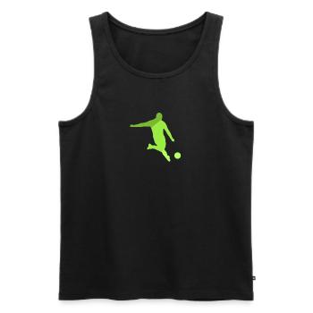 Soccer Kicker Headers Sports de balle - Débardeur bio Premium Homme - noir - Devant - Michal (187cm)