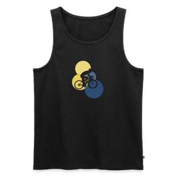 Cyclist Bike - Männer Premium Bio Tank Top - Schwarz - Vorne - Michal (187cm)