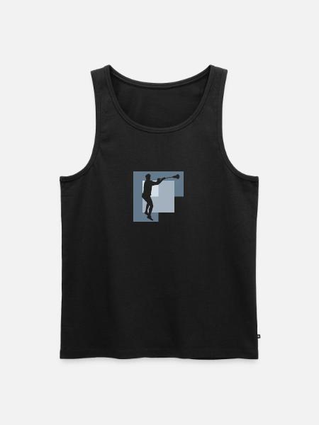 Lacrosse Crosse Lacrosseschläger - Männer Premium Bio Tank Top - Schwarz
