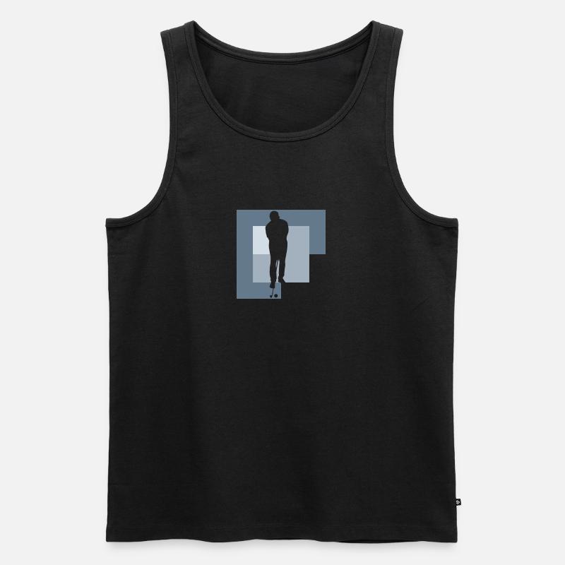 Golf Golfball Golfer Golfplatz - Männer Premium Bio Tank Top - Schwarz