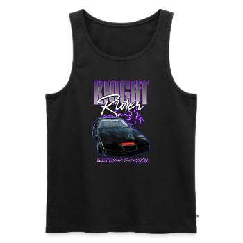 Knight Rider KITT Knight Industry 2000 - Männer Premium Bio Tank Top - Schwarz - Vorne - AI Model Male 178 light (178cm)