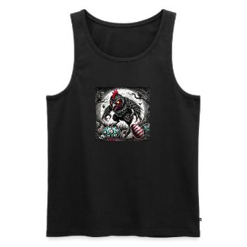 Ostern Horror Huhn Zombie Dämon Gruselig - Männer Premium Bio Tank Top - Schwarz - Vorne - AI Model Male 178 light (178cm)
