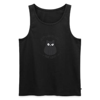 Nett Kann Ich Auch Bringt Aber Nix Katze Sarkasmus - Männer Premium Bio Tank Top - Schwarz - Vorne - Michal (187cm)