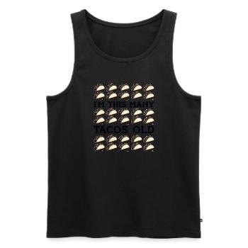 30th Birthday Funny I'm This Many Tacos Old - Men's Premium Organic Tank Top - black - Front - Michal (187cm)
