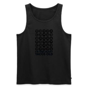 30th Birthday Funny I'm This Many Tacos Old - Men's Premium Organic Tank Top - black - Front - Michal (187cm)