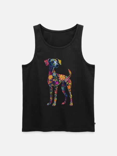 Whippet - Männer Premium Bio Tank Top - Schwarz