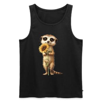 Roter Panda - Männer Premium Bio Tank Top - Schwarz - Vorne - AI Model Male 178 light (178cm)