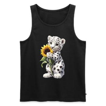 Hase - Männer Premium Bio Tank Top - Schwarz - Vorne - Michal (187cm)