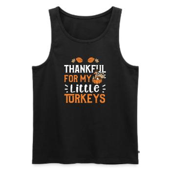 Thankful For My Little Turkeys - Männer Premium Bio Tank Top - Schwarz - Vorne - Michal (187cm)