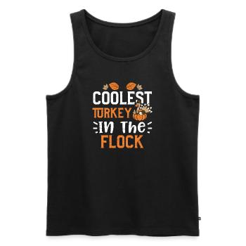 Coolest Turkey In The Flock - Männer Premium Bio Tank Top - Schwarz - Vorne - AI Model Male 178 light (178cm)