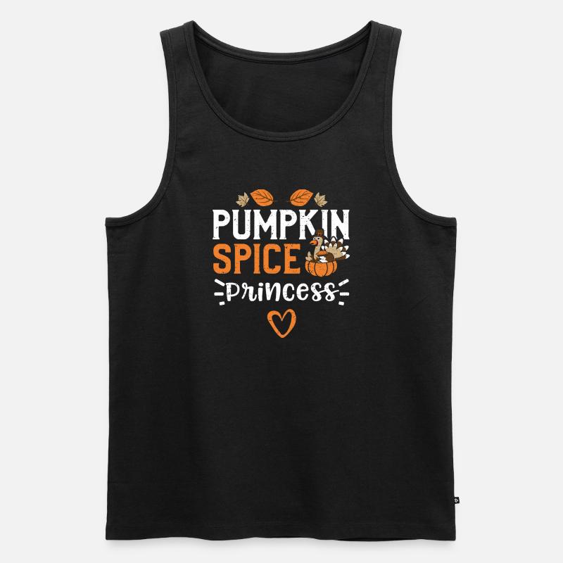 Pumpkin Spice Princess - Männer Premium Bio Tank Top - Schwarz