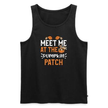 Meet Me At The Pumpkin Patch - Men's Premium Organic Tank Top - black - Front - AI Model Male 178 light (178cm)