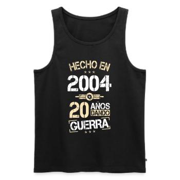 20. Geburtstag - Hergestellt im Jahr 2004 20 Jahre Krieg - Männer Premium Bio Tank Top - Schwarz - Vorne - Michal (187cm)