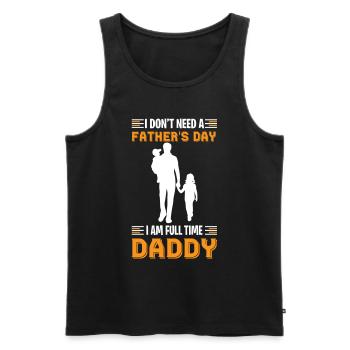 Father's Day gift for dad for Men's Day - Men's Premium Organic Tank Top - black - Front - Michal (187cm)
