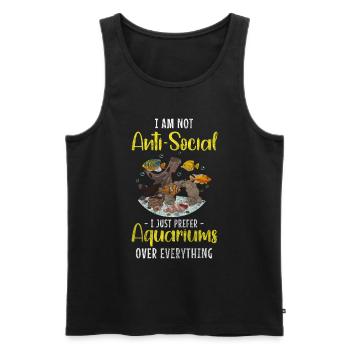 Aquarium Aquarist Fish Fish Food - Men's Premium Organic Tank Top - black - Front - Michal (187cm)