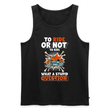 Retro Style Illustration - Men's Premium Organic Tank Top - black - Front - AI Model Male 178 light (178cm)