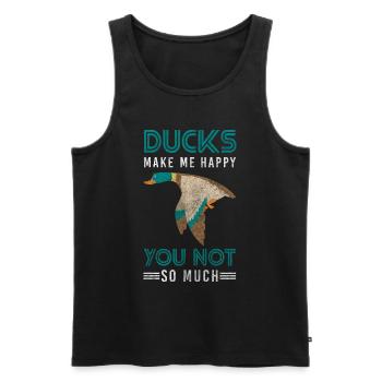 Duckling Rubber Duck Beak Bathing - Men's Premium Organic Tank Top - black - Front - Michal (187cm)