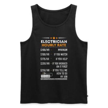 Electricity Craft Voltage Lightning - Men's Premium Organic Tank Top - black - Front - Michal (187cm)