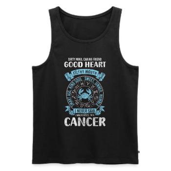Cancer Zodiac Birthday July - Men's Premium Organic Tank Top - black - Front - Michal (187cm)