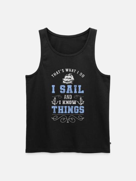 Sailboat Captain Beach Holiday - Men's Premium Organic Tank Top - black