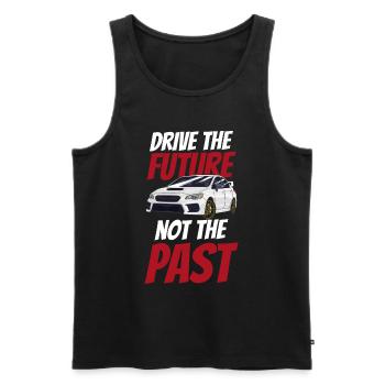 E-Auto Leise Klima - Männer Premium Bio Tank Top - Schwarz - Vorne - AI Model Male 178 light (178cm)