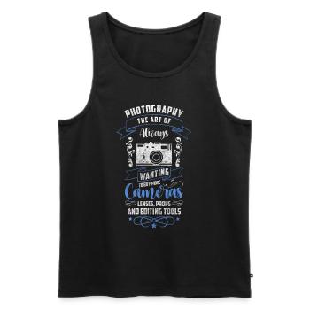 Photographer Photography Photo Shoot - Men's Premium Organic Tank Top - black - Front - Michal (187cm)