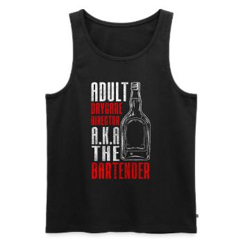 Barkeeper Club - Männer Premium Bio Tank Top - Schwarz - Vorne - AI Model Male 178 light (178cm)