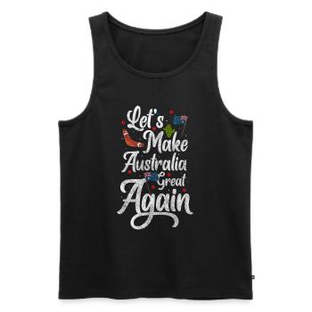 Outback Urlaub Urlaubsreif - Männer Premium Bio Tank Top - Schwarz - Vorne - AI Model Male 178 light (178cm)