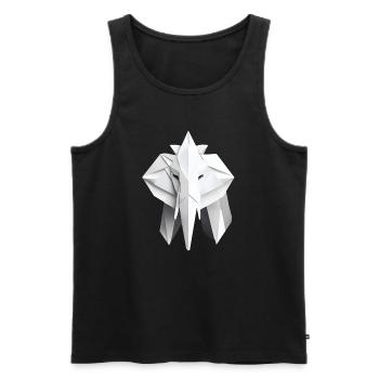 Origami Paper Elephant - Men's Premium Organic Tank Top - black - Front - Michal (187cm)