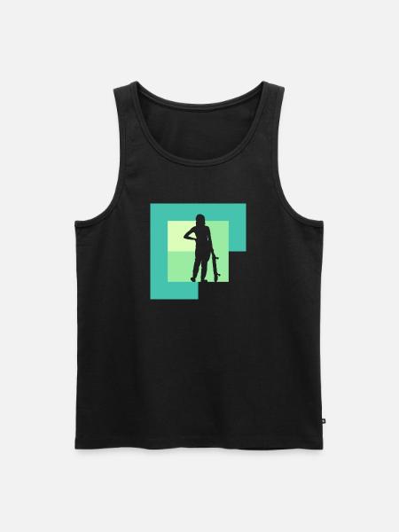 Skateboard Skateboarder Skate Halfpipe - Männer Premium Bio Tank Top - Schwarz