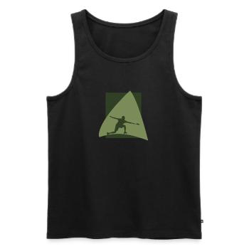 Drop Badmintonspieler - Männer Premium Bio Tank Top - Schwarz - Vorne - AI Model Male 178 light (178cm)