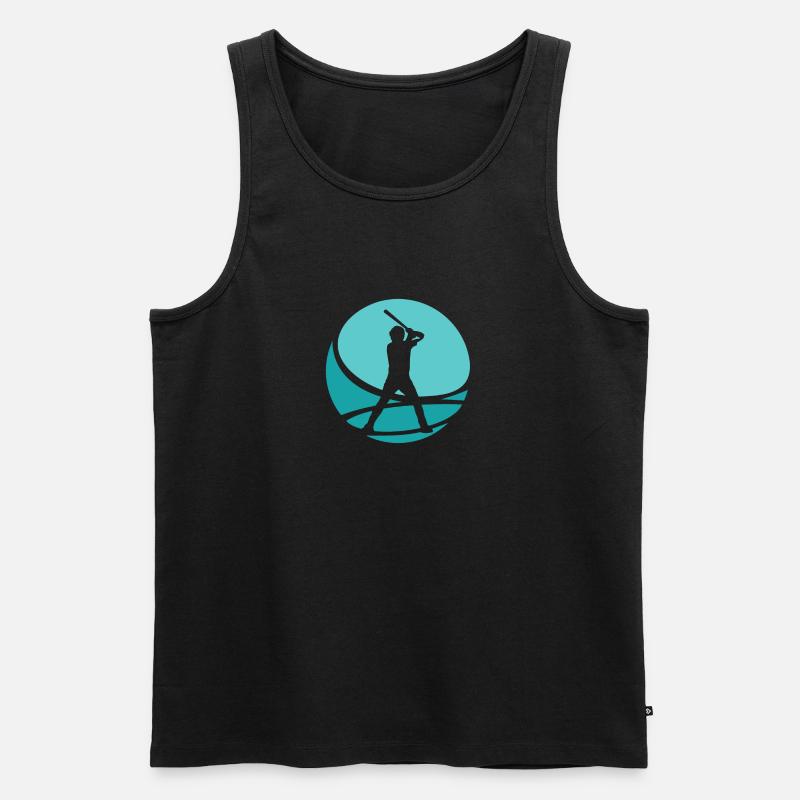 Baseball Baserunner Baseballer - Männer Premium Bio Tank Top - Schwarz