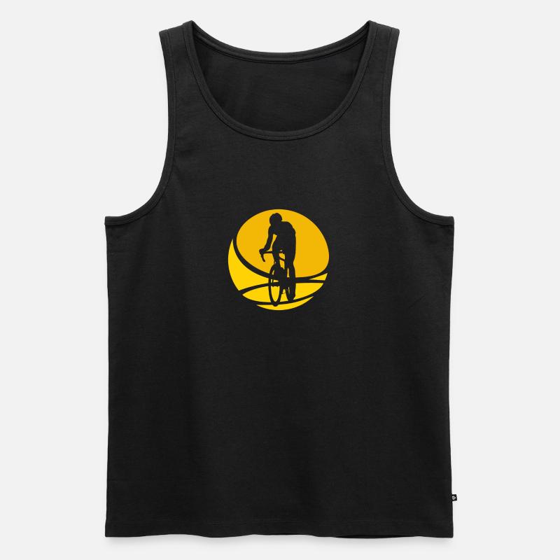 Fahrradfahrer Radfahrer Radfahrer - Männer Premium Bio Tank Top - Schwarz
