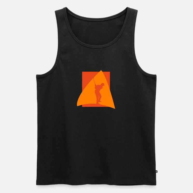 Golfer Driver - Männer Premium Bio Tank Top - Schwarz