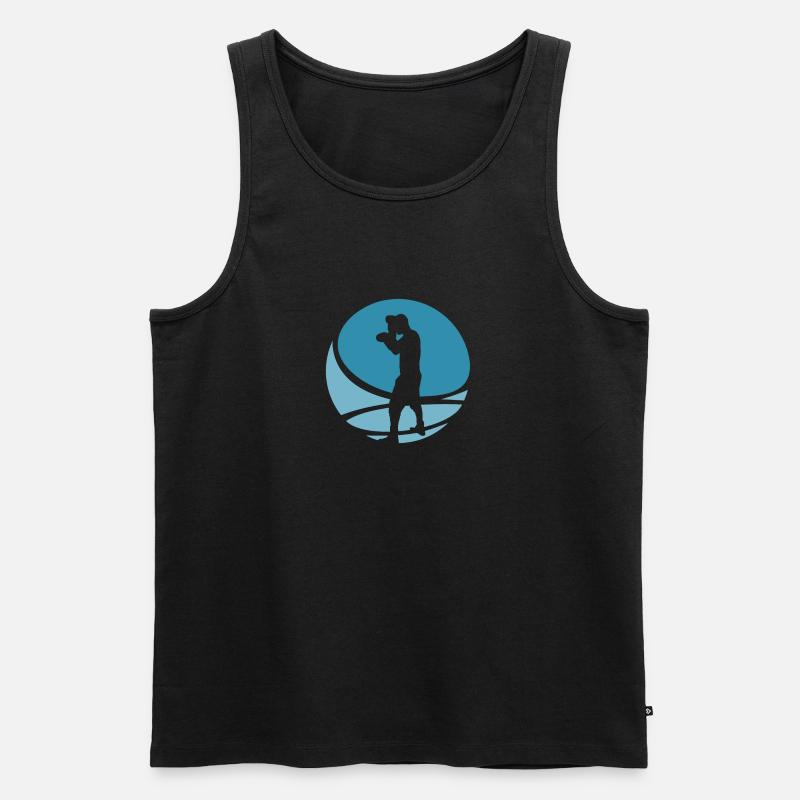 Boxkampf Boxer Uppercut - Männer Premium Bio Tank Top - Schwarz