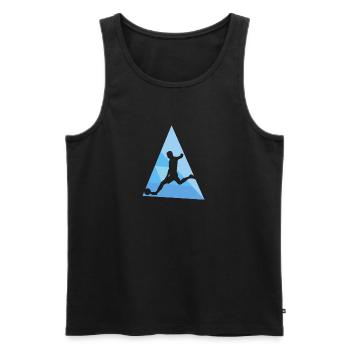 Fussball Kicker Fussballspieler Verteidiger - Männer Premium Bio Tank Top - Schwarz - Vorne - Michal (187cm)