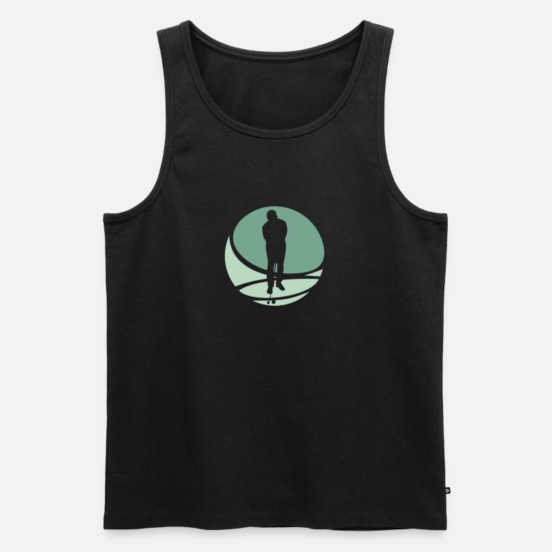 Golfer Golfball Driver - Männer Premium Bio Tank Top - Schwarz