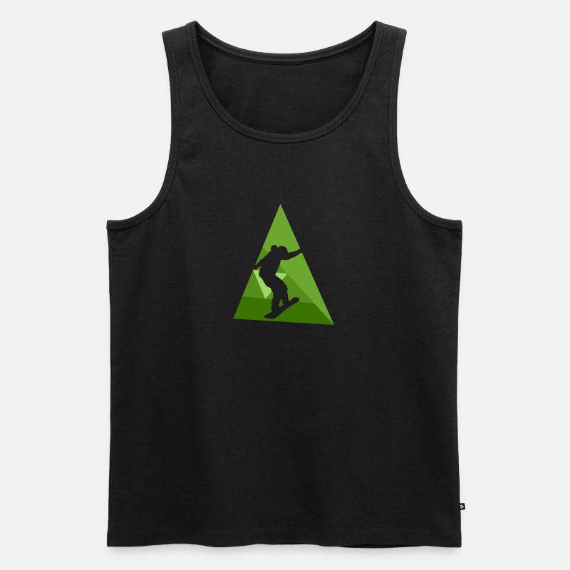 Snowboard Wintersport Snowboardfahrer - Männer Premium Bio Tank Top - Schwarz