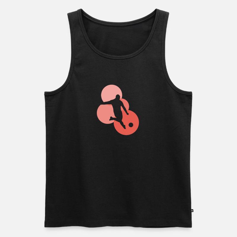 Striker Soccer Striker - Männer Premium Bio Tank Top - Schwarz