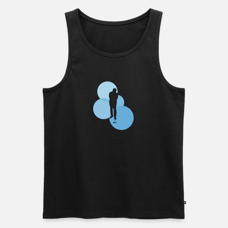 Par Putting - Männer Premium Bio Tank Top - Schwarz