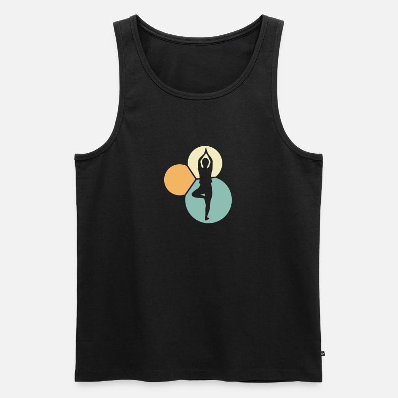 Pilates Mantra - Männer Premium Bio Tank Top - Schwarz