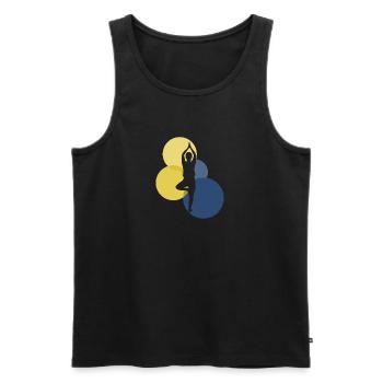 Yoga Power Meditation Vinyasa b - Débardeur bio Premium Homme - noir - Devant - Michal (187cm)