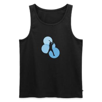 Shortstop Batting - Männer Premium Bio Tank Top - Schwarz - Vorne - AI Model Male 178 light (178cm)