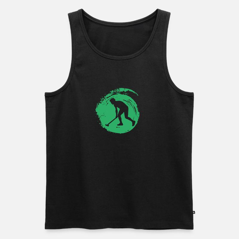 Feldhockeyschläger Feldhockeyschläger - Männer Premium Bio Tank Top - Schwarz