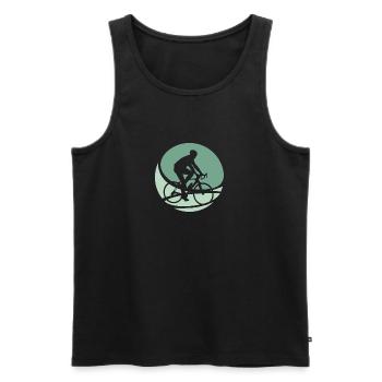 Radfahrer Fahrradfahren Fahrradfahren - Männer Premium Bio Tank Top - Schwarz - Vorne - Michal (187cm)