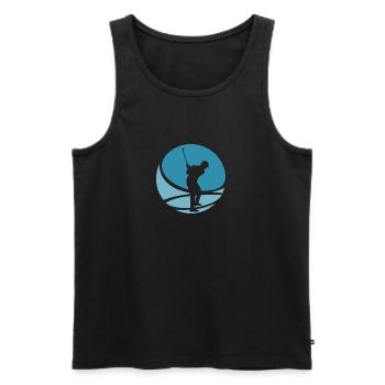 Golfers Golf Golfers - Men's Premium Organic Tank Top - black - Front - Michal (187cm)