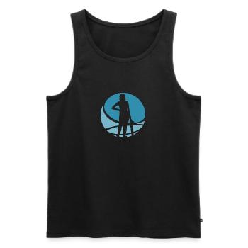 Skaten Skateboard Skater - Männer Premium Bio Tank Top - Schwarz - Vorne - Michal (187cm)