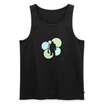 Big foot Bigfoot Yeti Bigfoot - Men's Premium Organic Tank Top - black - Front - AI Model Male 178 light (178cm)
