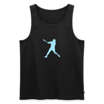 Joueur De Softball Baseball Batte De Softball - Débardeur bio Premium Homme - noir - Devant - Michal (187cm)